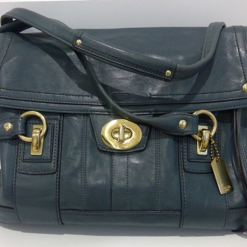 Coach Large Blue Shoulder Bag Tote